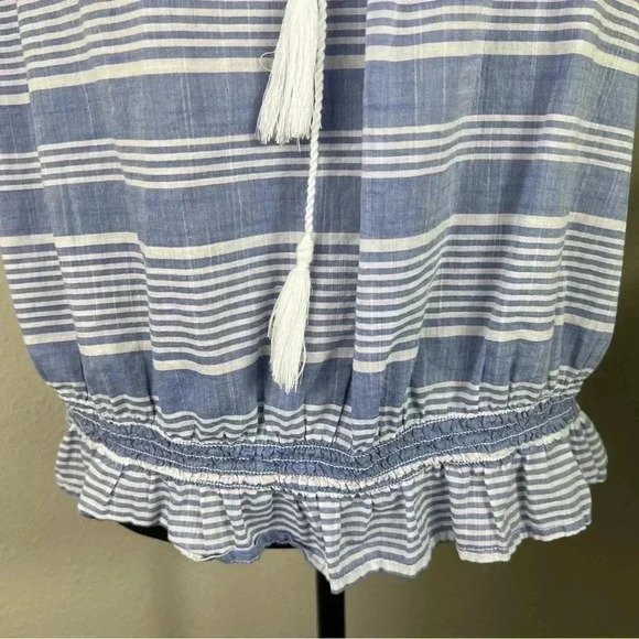 Tommy Hilfiger Cap Sleeve Blue White Sleeveless Top size XL - Picture 3 of 11